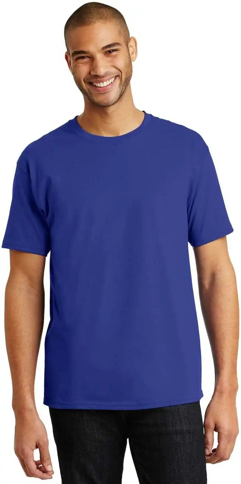 Hanes 5250 Tagless 100% Cotton t Shirt Deep Royal