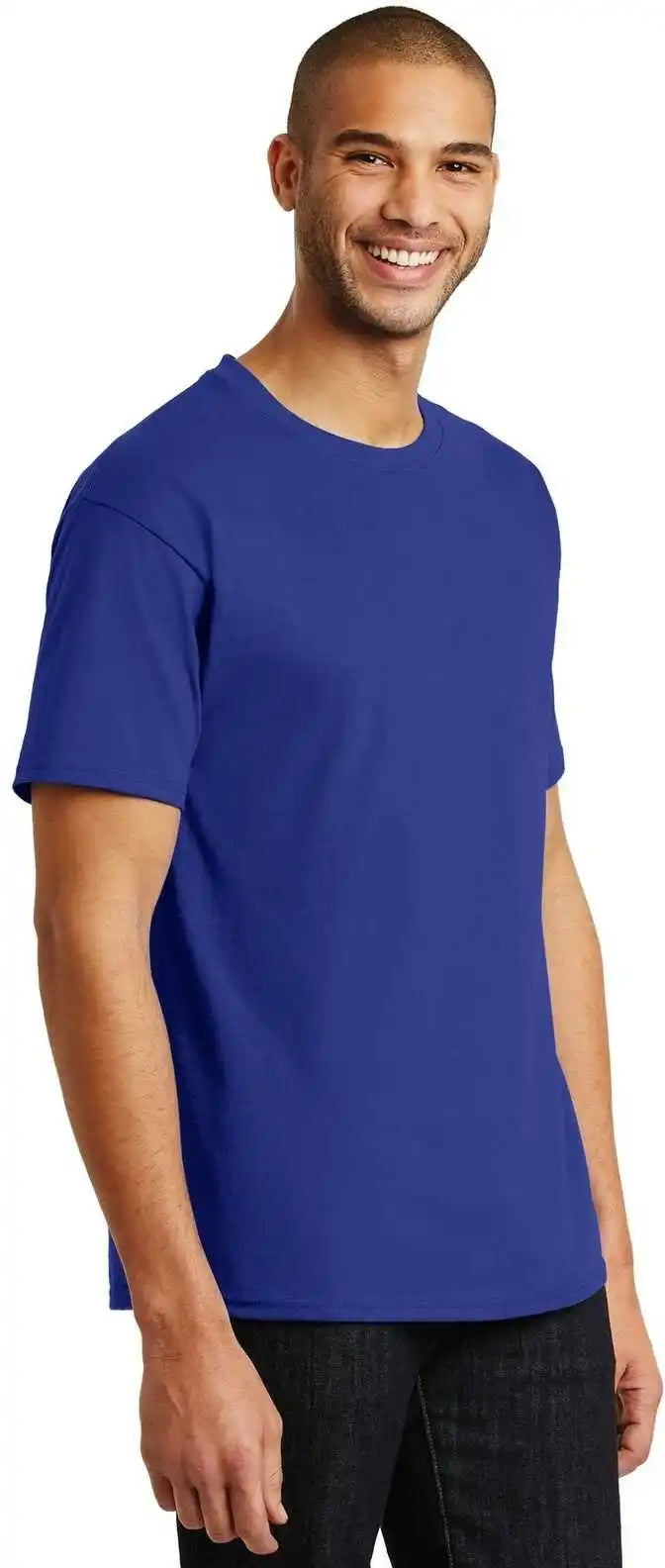 Hanes 5250 Tagless 100% Cotton t Shirt Deep Royal