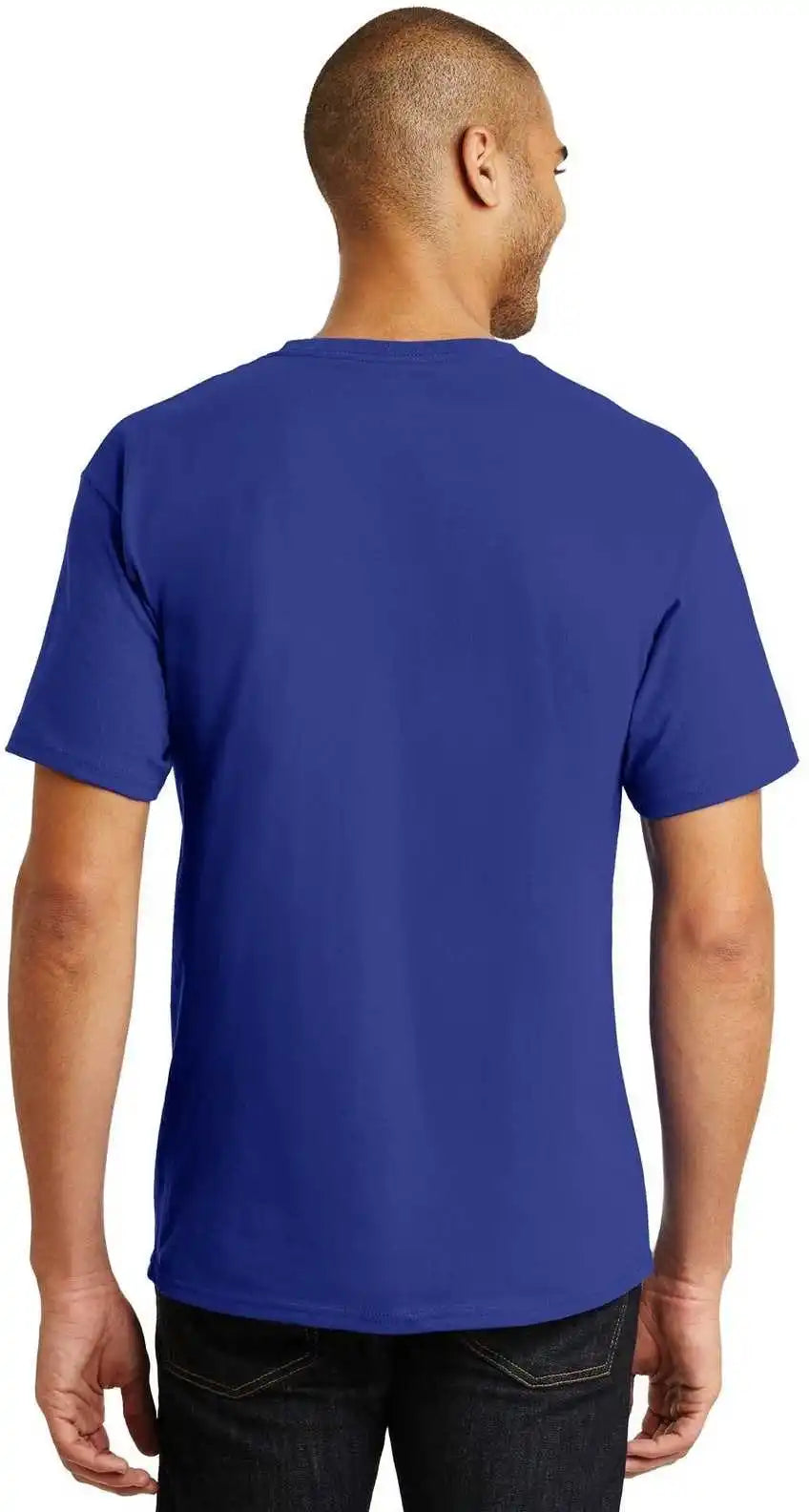 Hanes 5250 Tagless 100% Cotton t Shirt Deep Royal