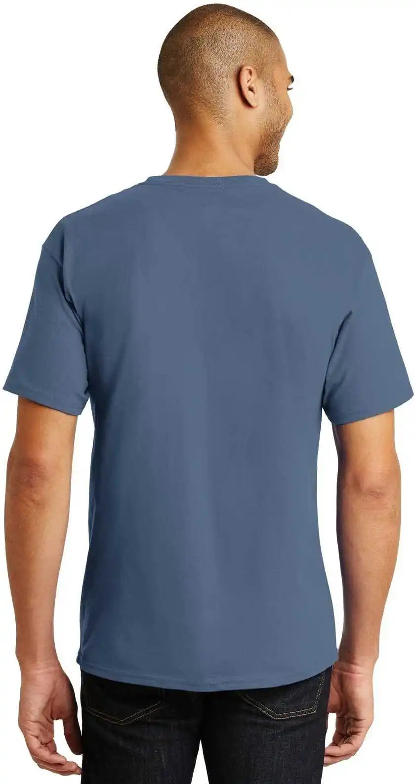 Hanes 5250 Tagless 100% Cotton t Shirt Denim Blue