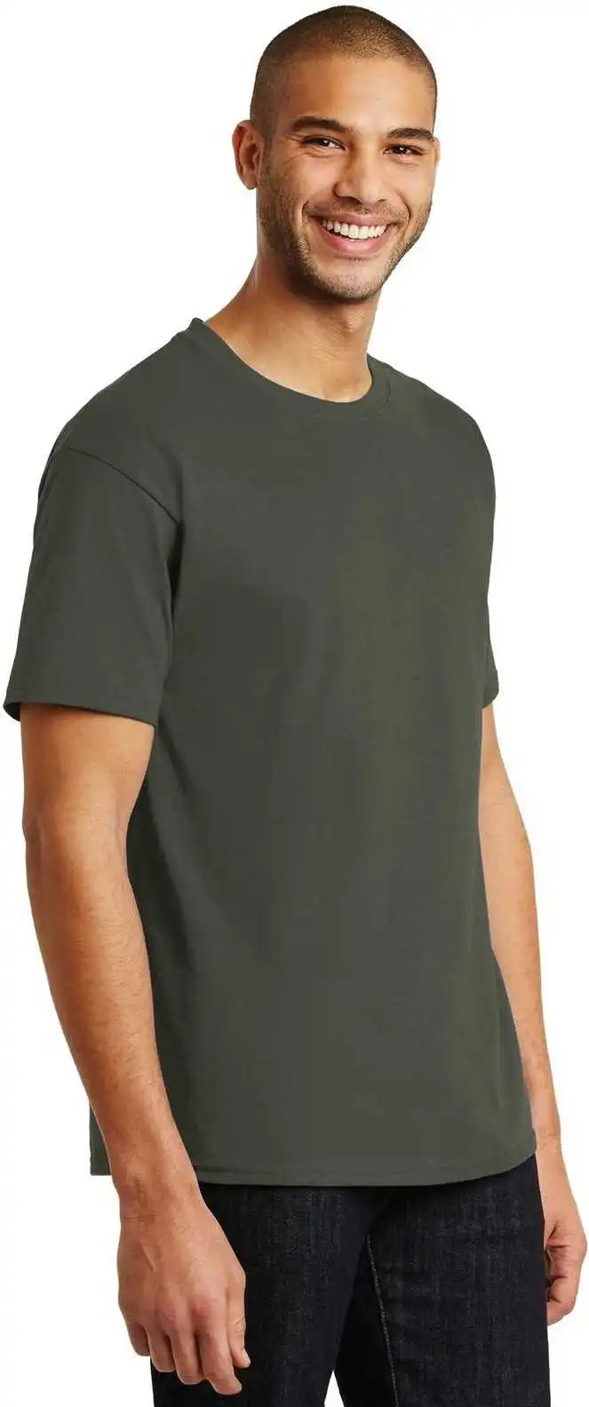 Hanes 5250 Tagless 100% Cotton t Shirt Fatigue Green