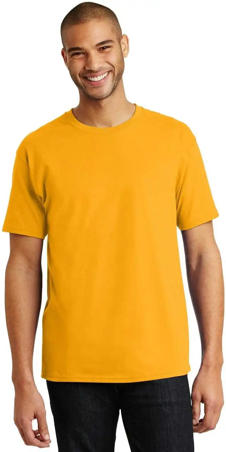 Hanes 5250 Tagless 100% Cotton T-shirt - Gold