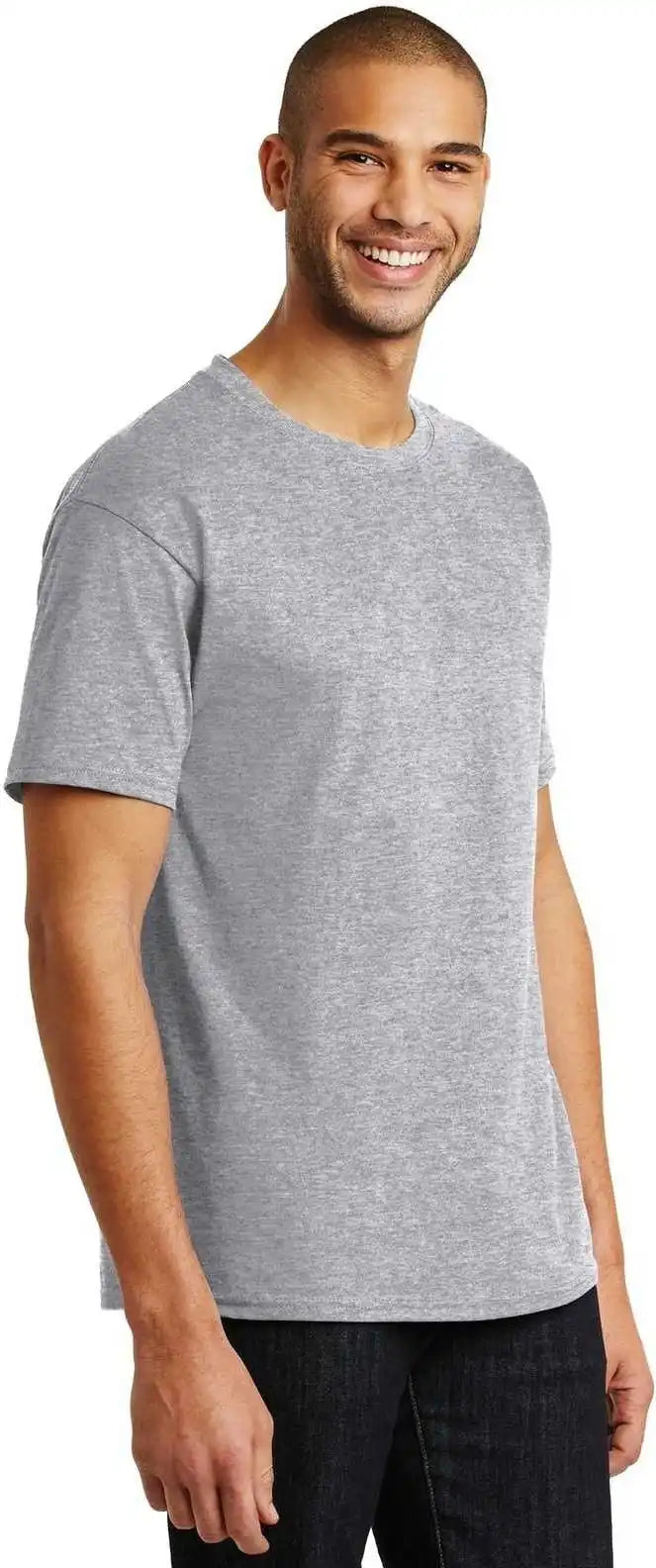 Hanes 5250 Tagless 100% Cotton t Shirt Light Steel