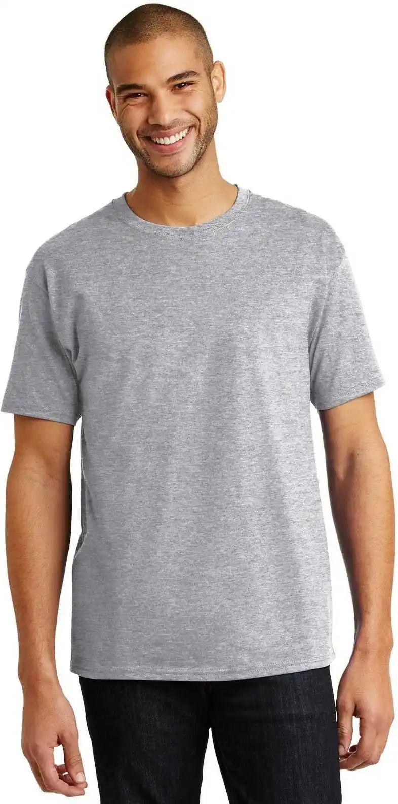Hanes 5250 Tagless 100% Cotton t Shirt Light Steel