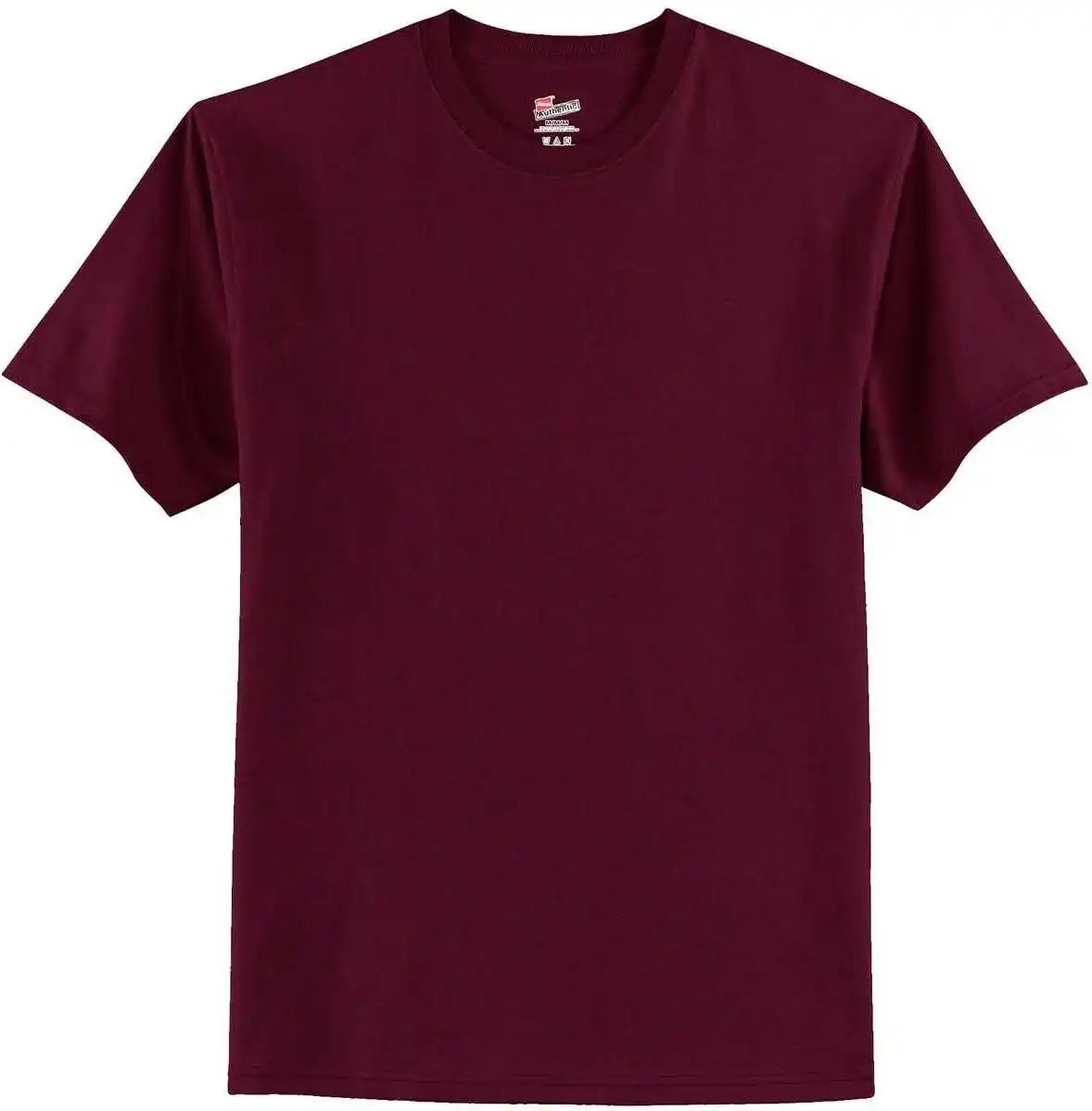 Hanes 5250 Tagless 100% Cotton t Shirt Maroon