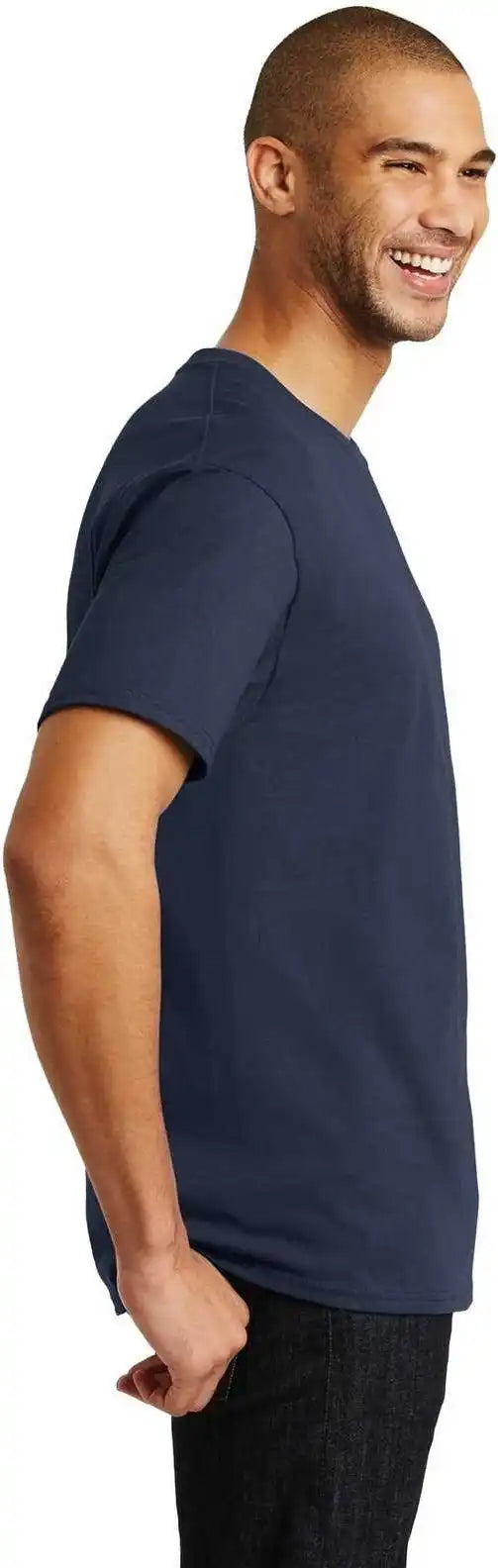 Hanes 5250 Tagless 100% Cotton t Shirt Navy