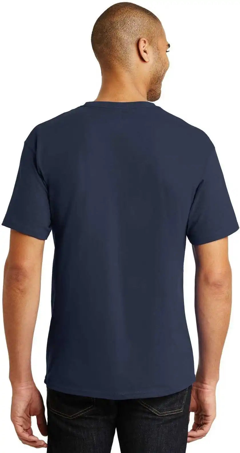 Hanes 5250 Tagless 100% Cotton t Shirt Navy