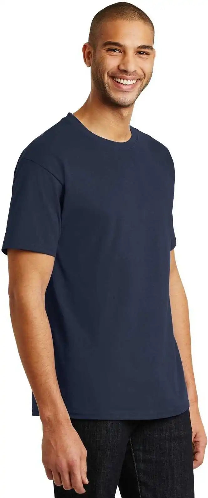 Hanes 5250 Tagless 100% Cotton t Shirt Navy