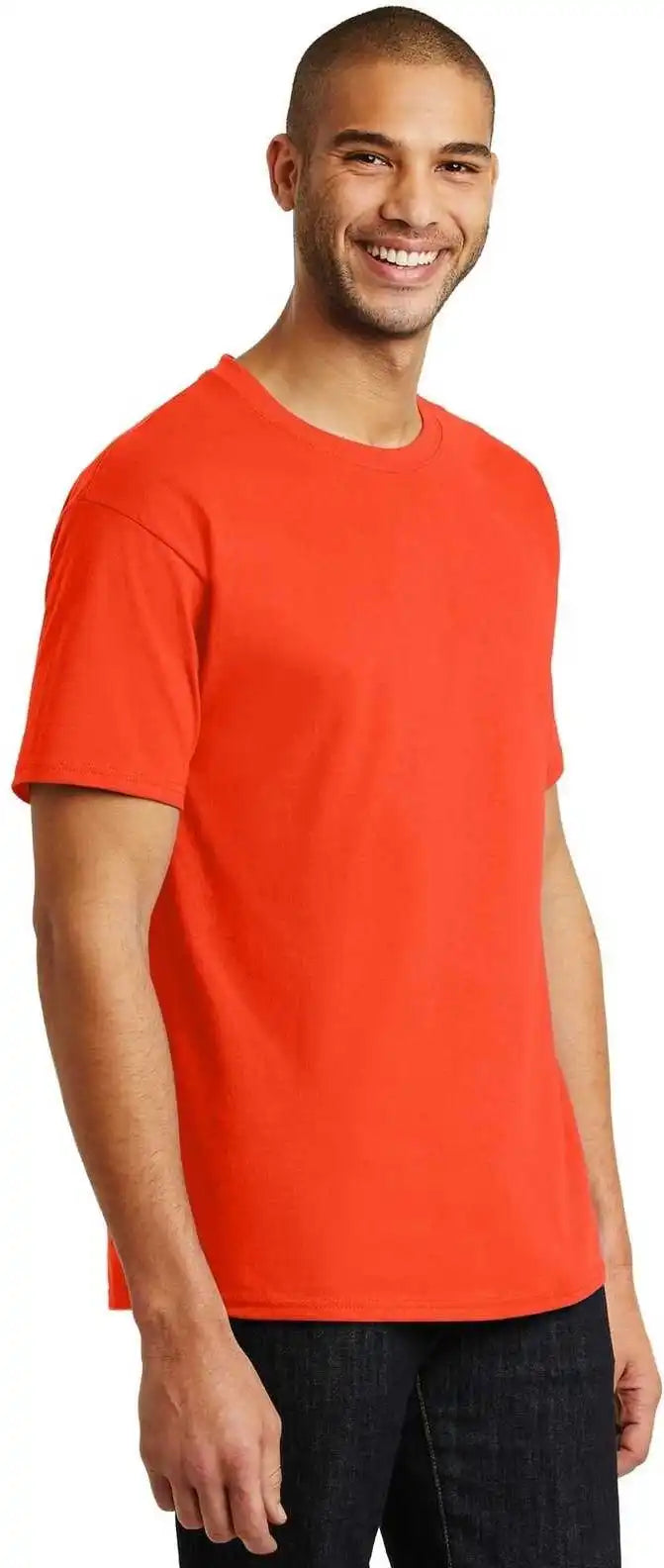 Hanes 5250 Tagless 100% Cotton t Shirt Orange