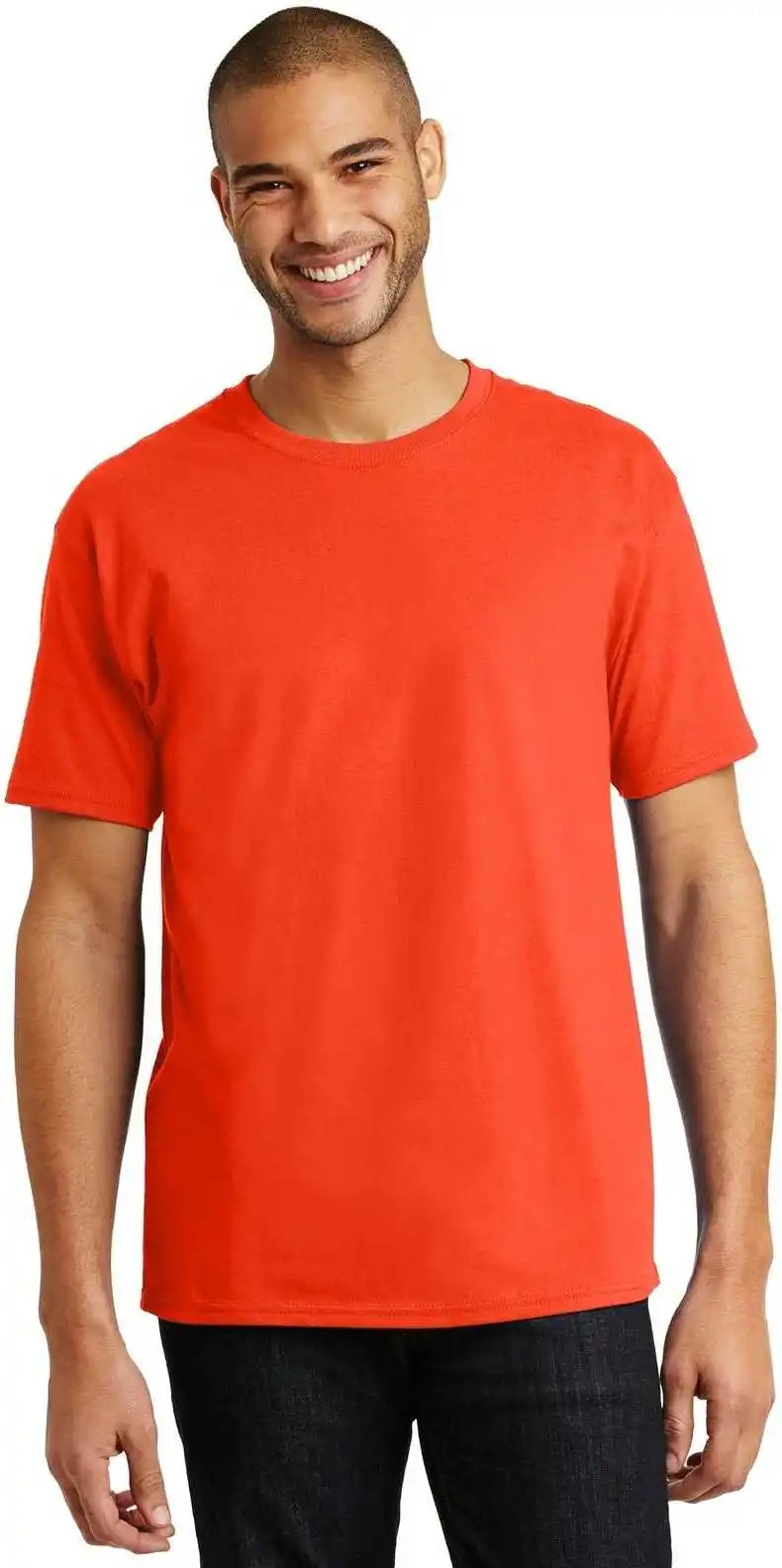 Hanes 5250 Tagless 100% Cotton t Shirt Orange