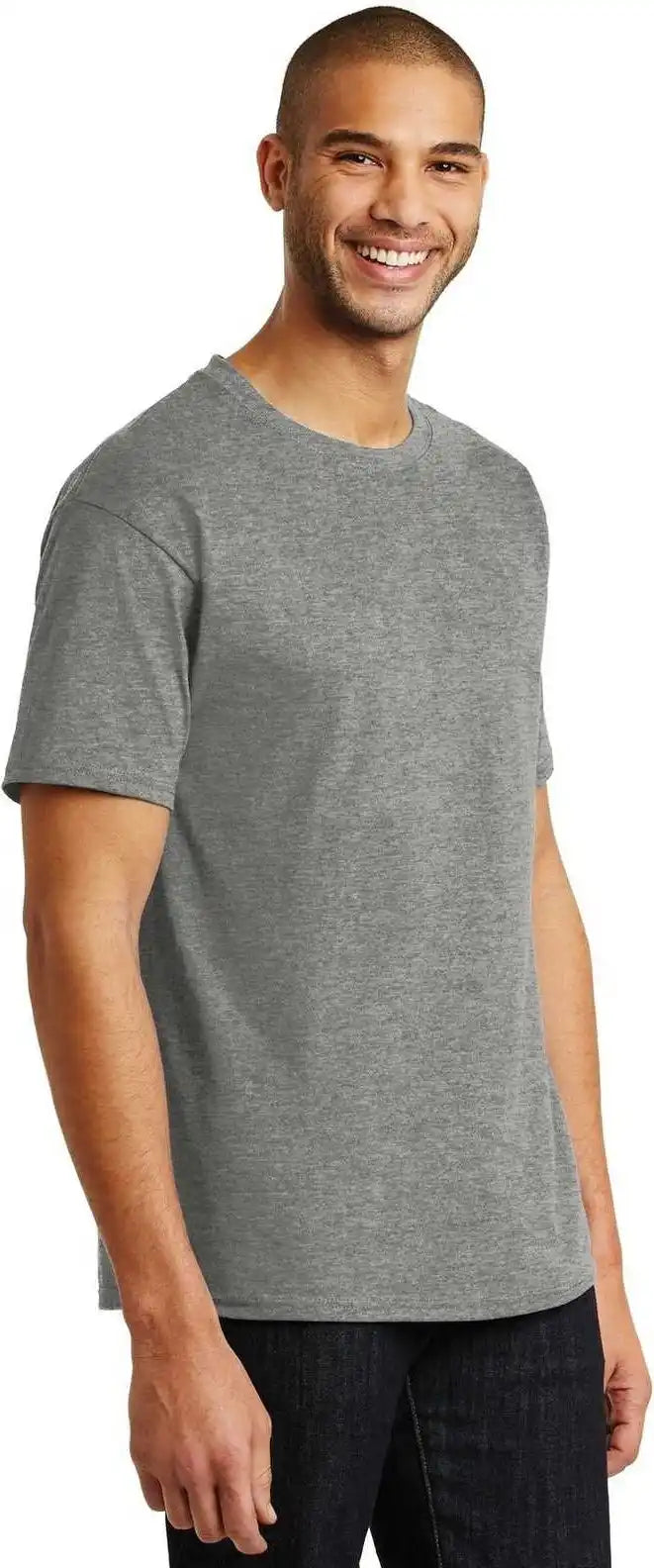 Hanes 5250 Tagless 100% Cotton t Shirt Oxford Gray