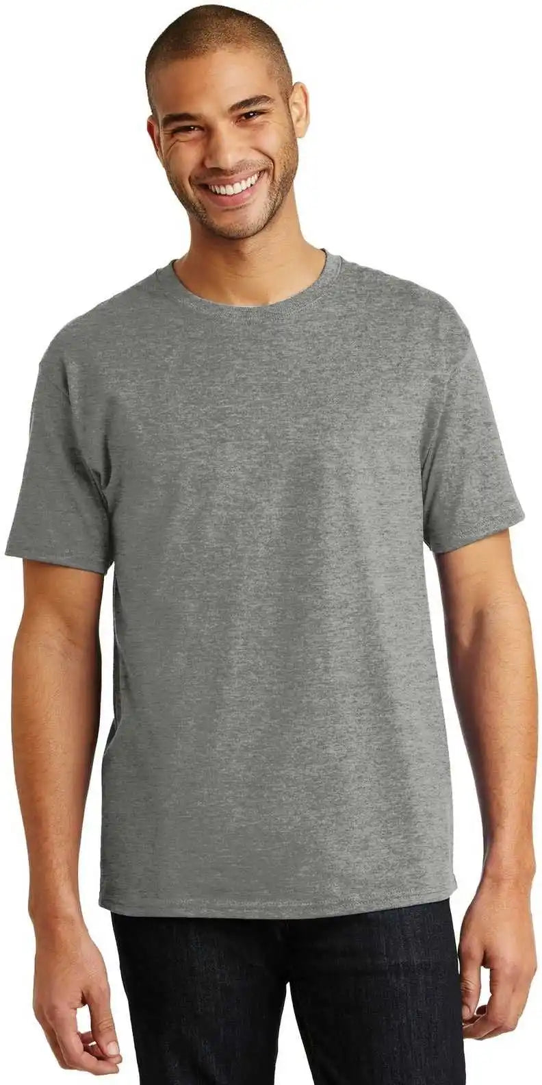 Hanes 5250 Tagless 100% Cotton t Shirt Oxford Gray