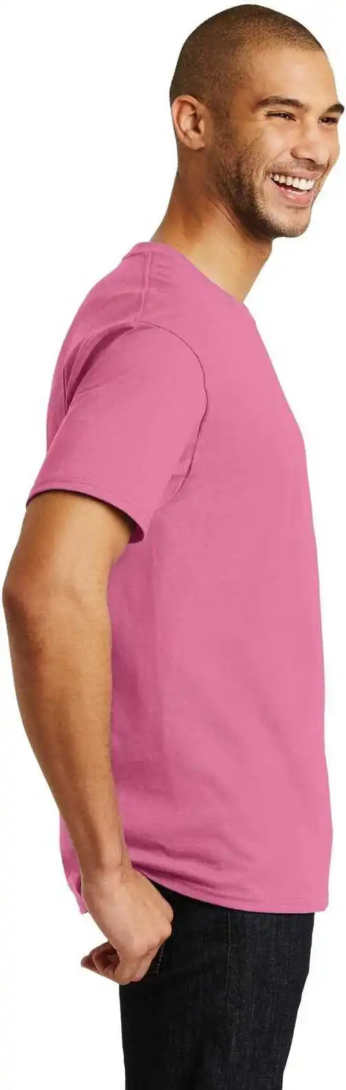 Hanes 5250 Tagless 100% Cotton t Shirt Pink