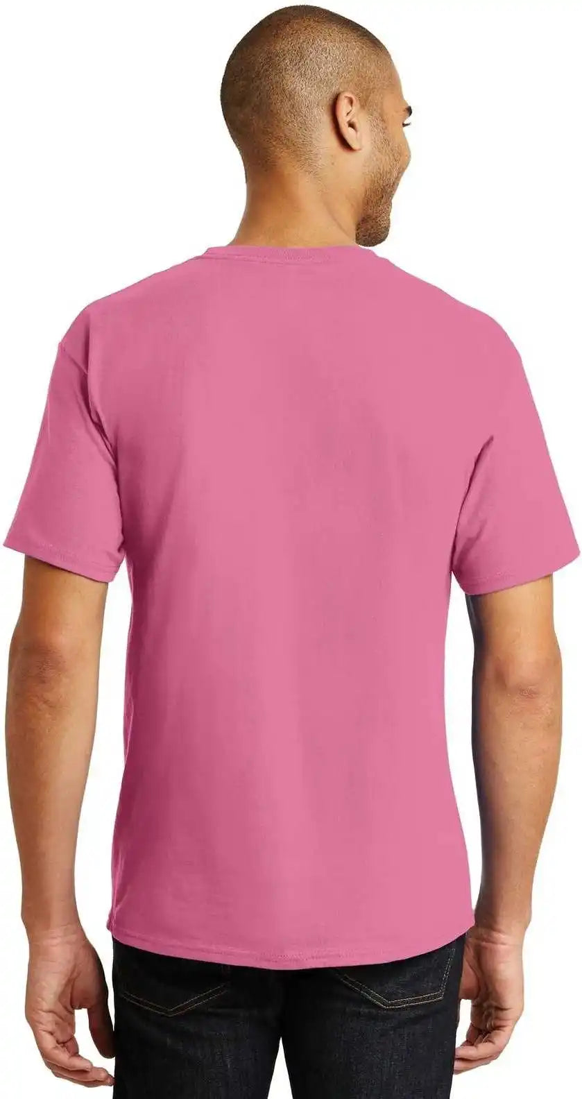 Hanes 5250 Tagless 100% Cotton t Shirt Pink
