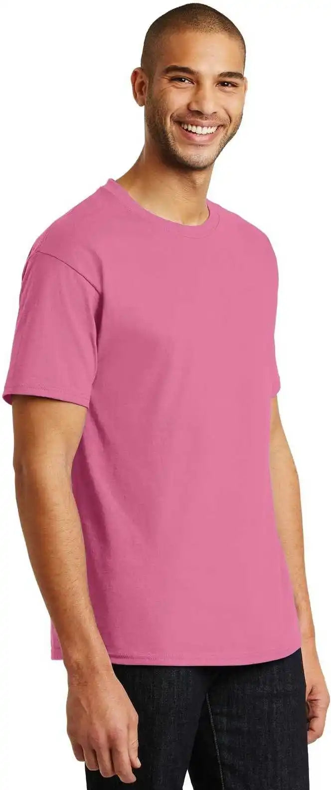 Hanes 5250 Tagless 100% Cotton t Shirt Pink