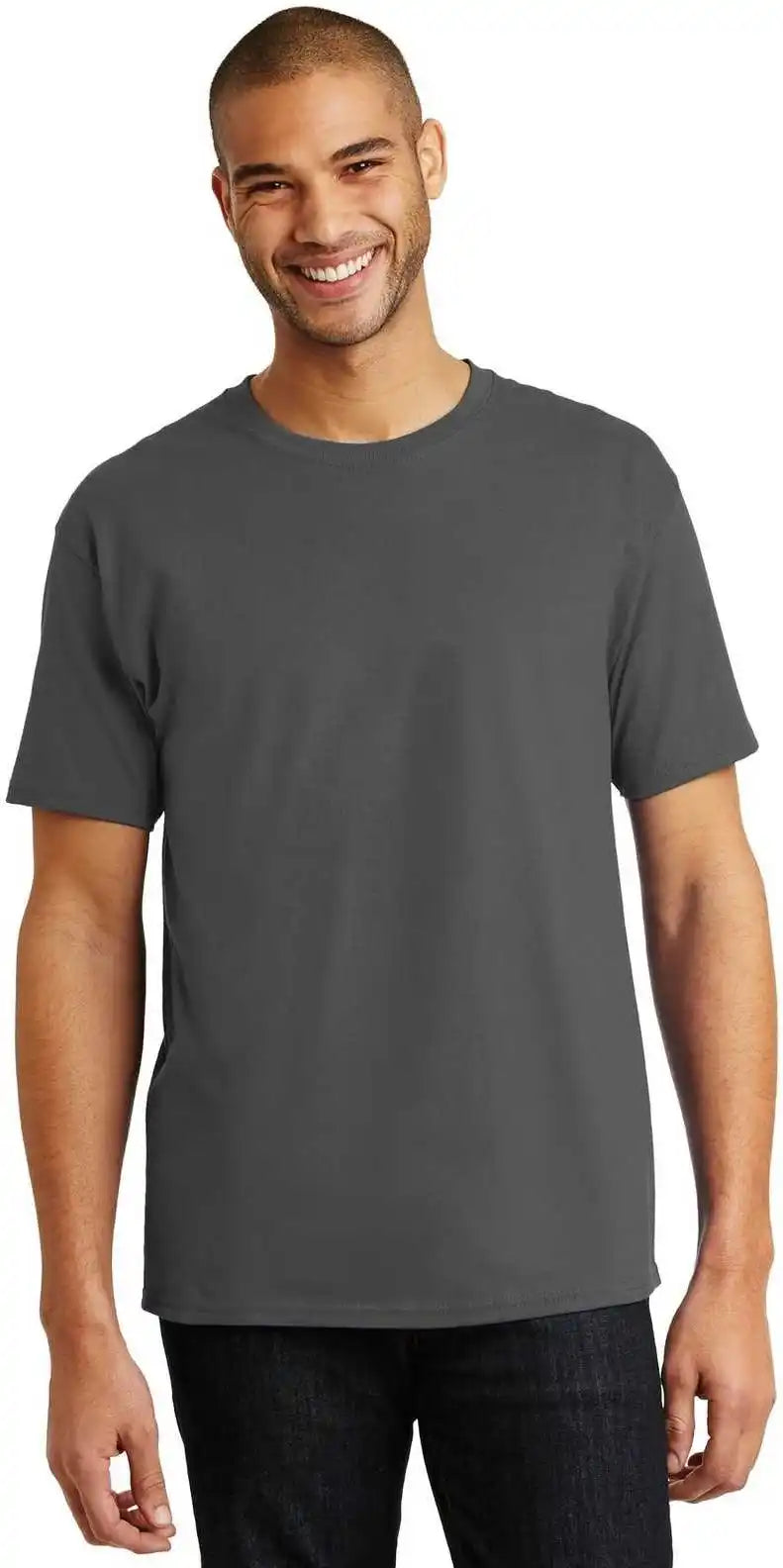 Hanes 5250 Tagless 100% Cotton t Shirt Smoke Gray