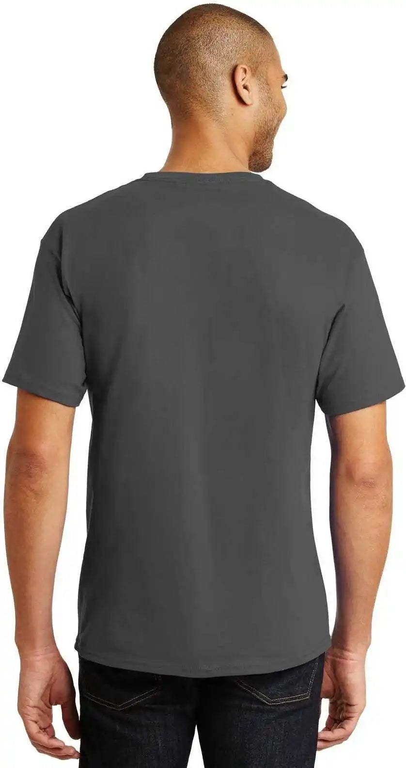 Hanes 5250 Tagless 100% Cotton t Shirt Smoke Gray