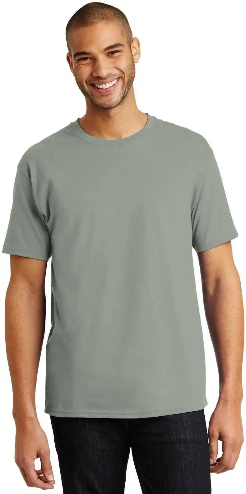 Hanes 5250 Tagless 100% Cotton t Shirt Stonewashed Green