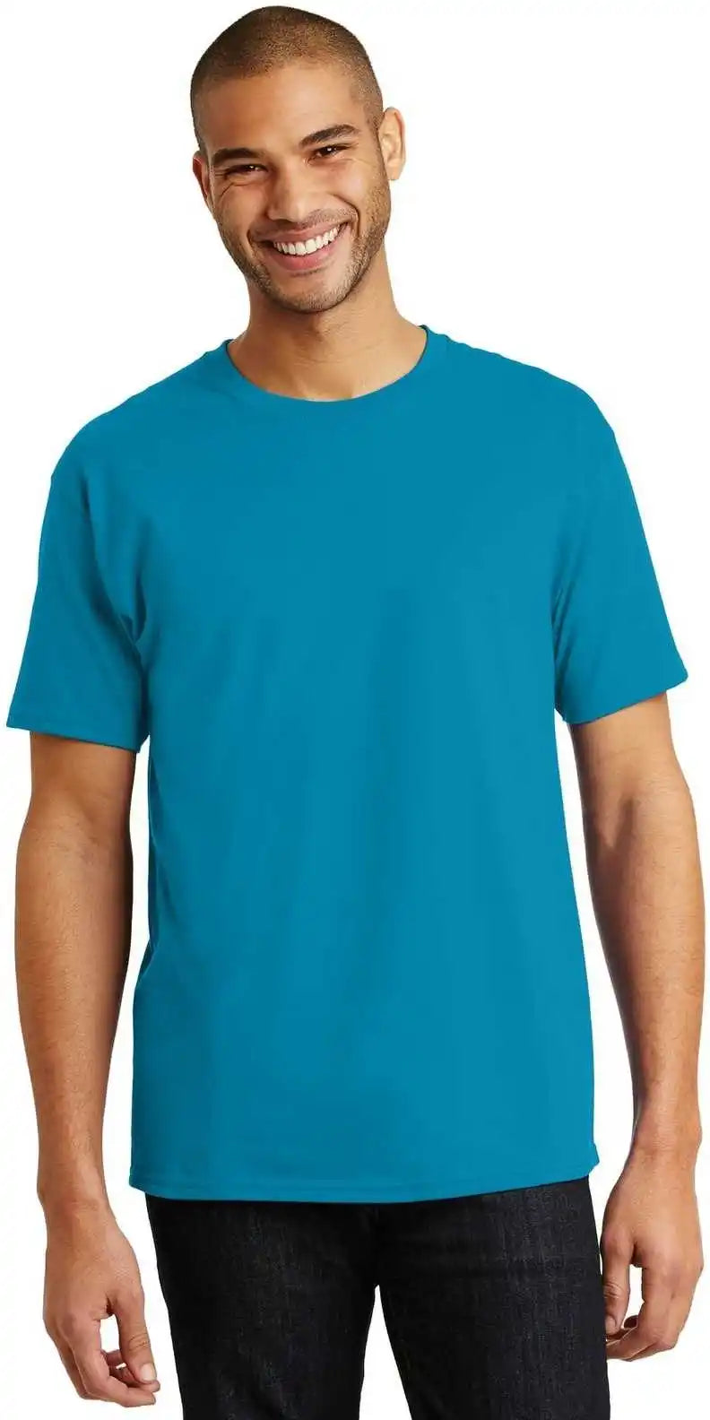 Hanes 5250 Tagless 100% Cotton t Shirt Teal