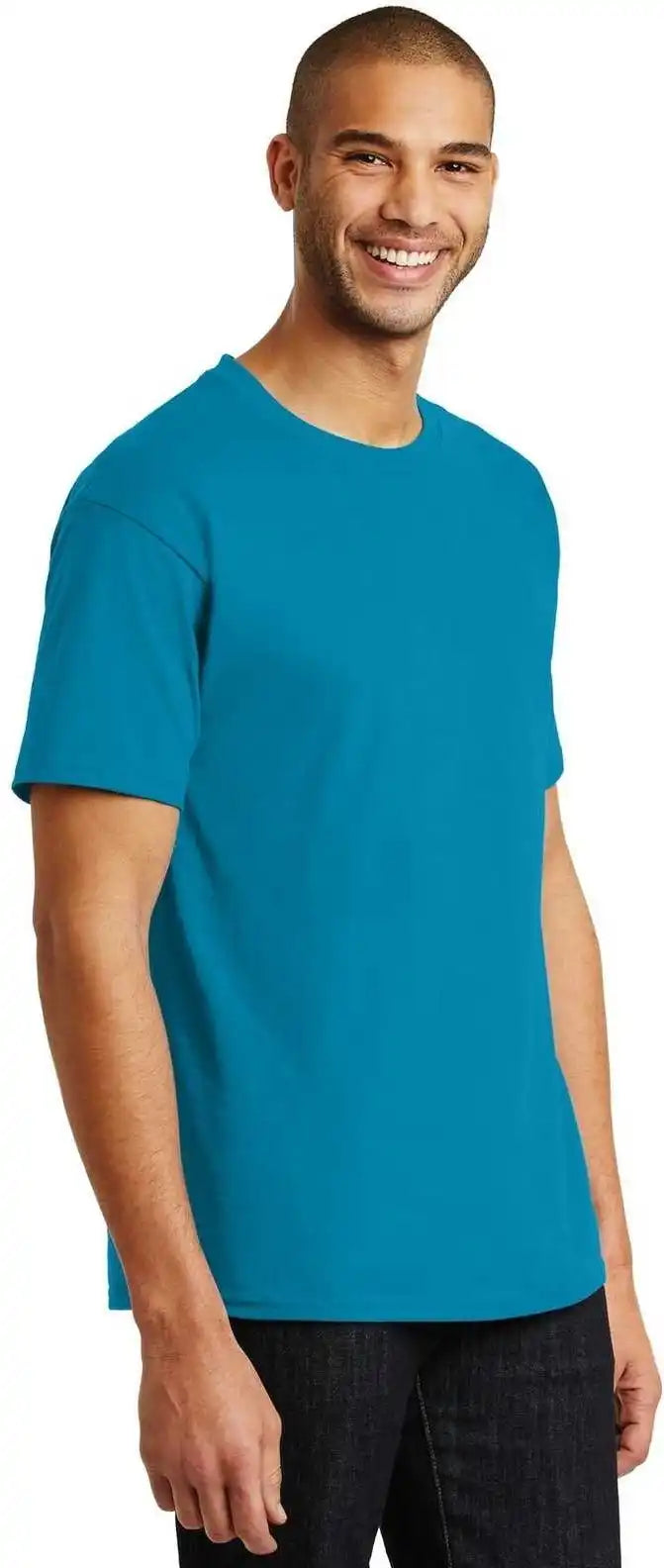 Hanes 5250 Tagless 100% Cotton t Shirt Teal