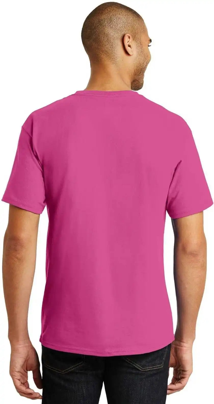 Hanes 5250 Tagless 100% Cotton t Shirt Wow Pink