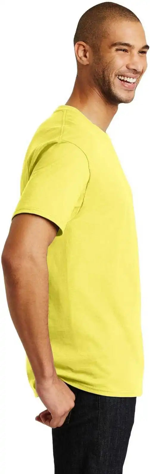 Hanes 5250 Tagless 100% Cotton t Shirt Yellow