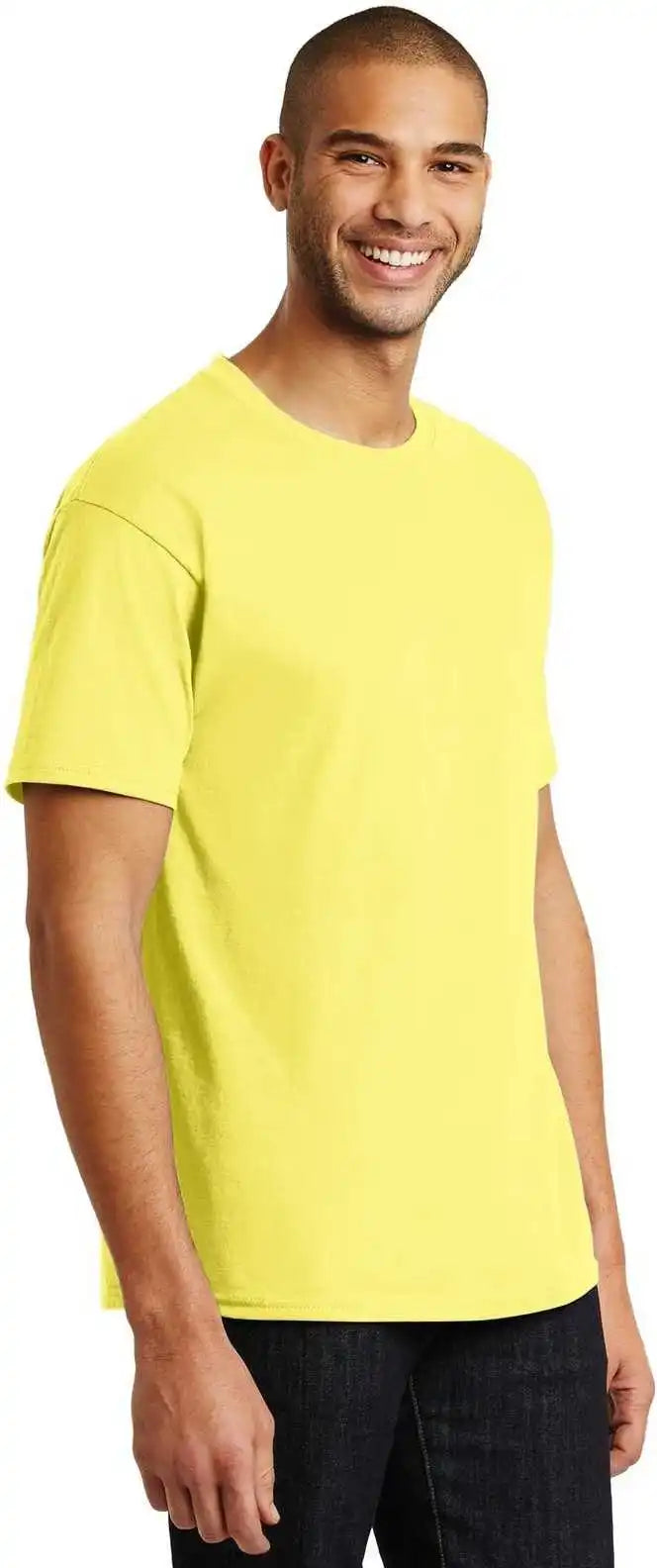 Hanes 5250 Tagless 100% Cotton t Shirt Yellow