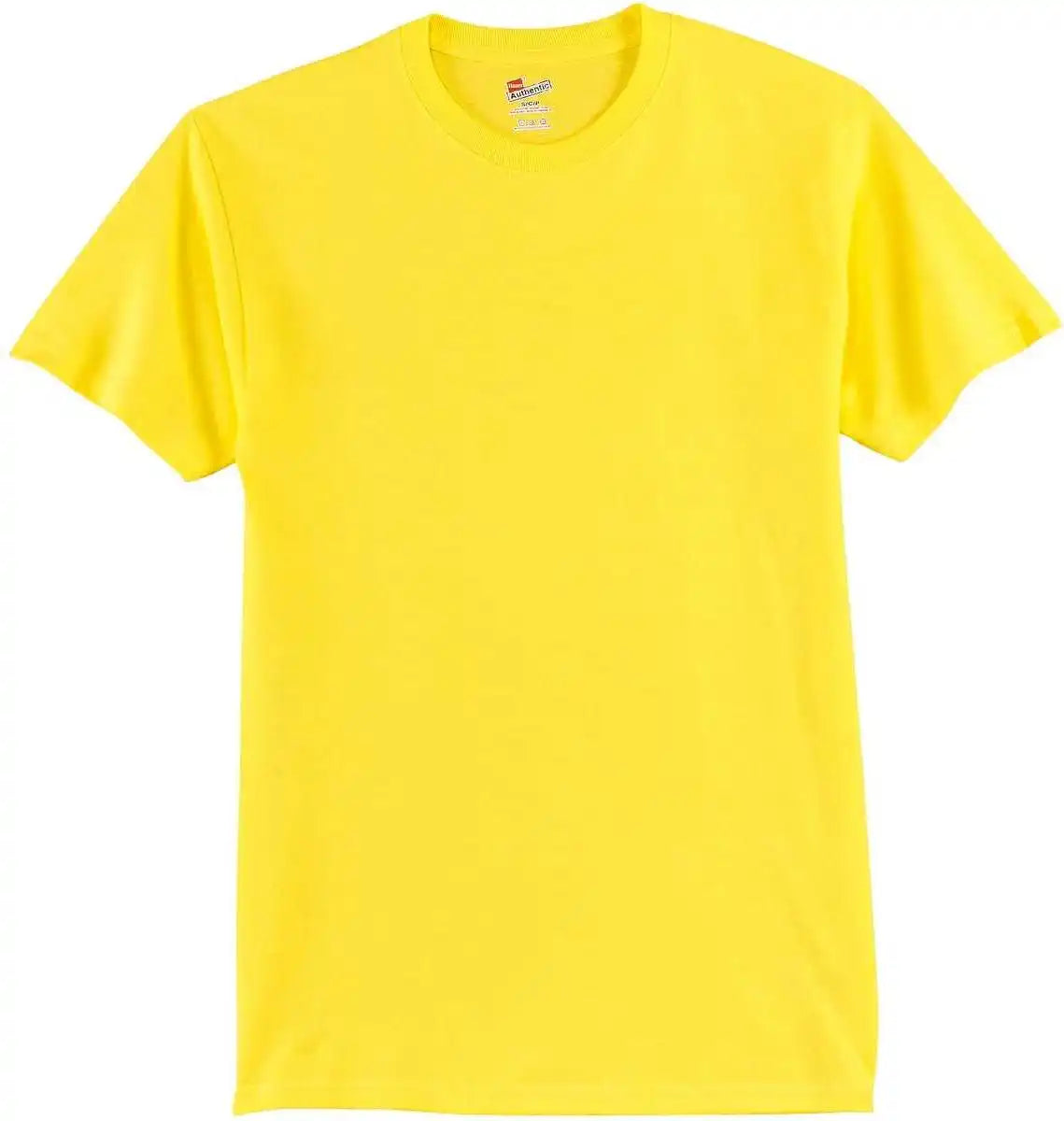 Hanes 5250 Tagless 100% Cotton t Shirt Yellow