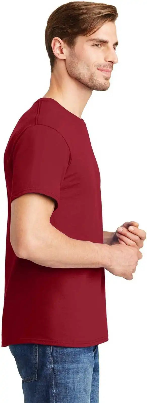 Hanes 5280 Comfortsoft 100% Cotton T-shirt - Deep Red