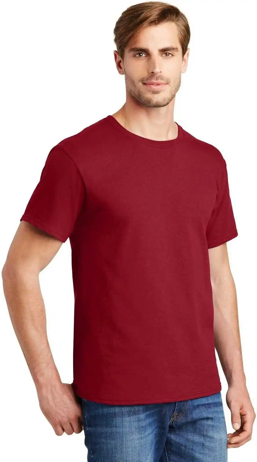Hanes 5280 Comfortsoft 100% Cotton T-shirt - Deep Red