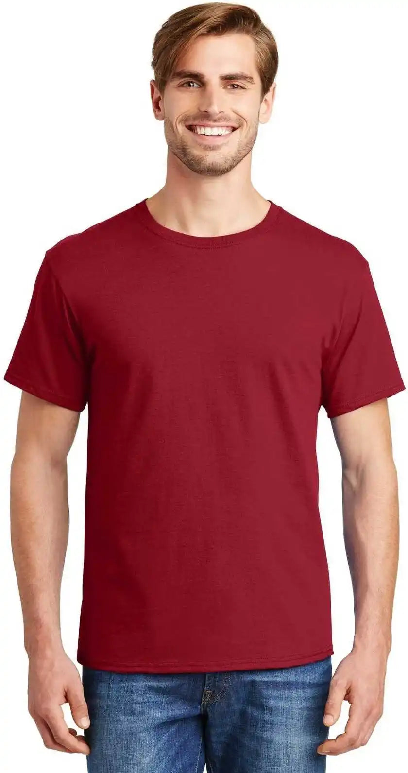 Hanes 5280 Comfortsoft 100% Cotton T-shirt - Deep Red