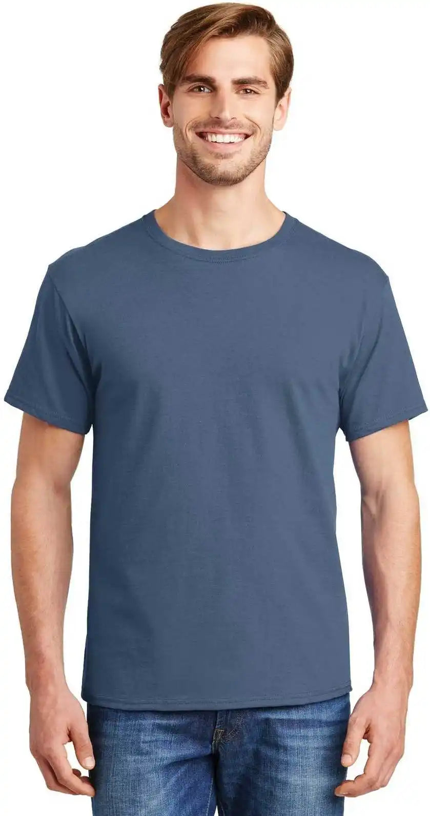 Hanes 5280 Comfortsoft 100% Cotton t Shirt Denim Blue