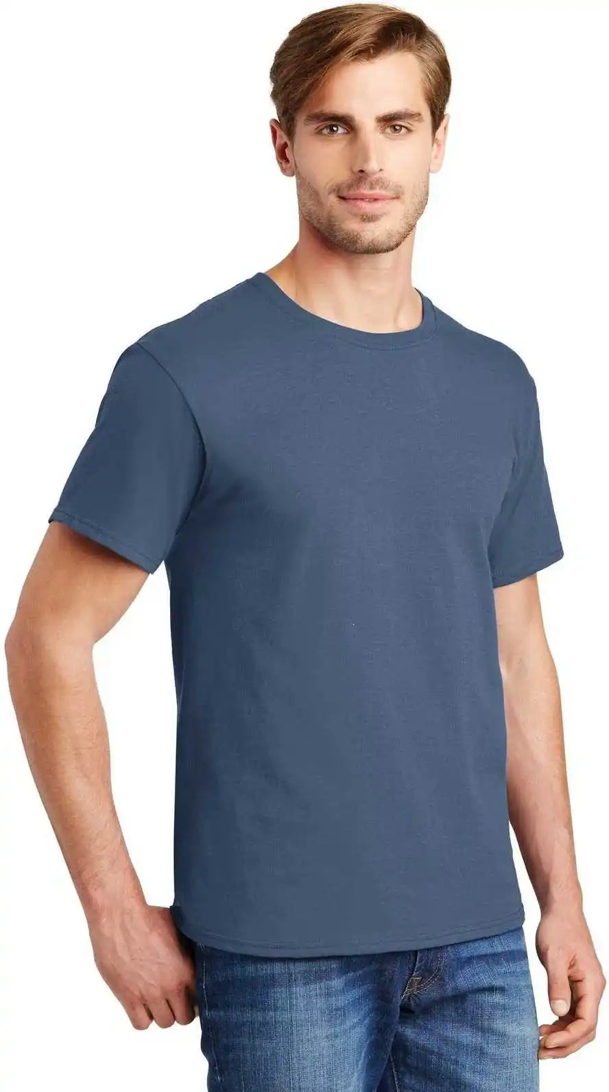 Hanes 5280 Comfortsoft 100% Cotton t Shirt Denim Blue
