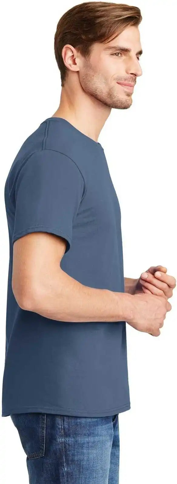 Hanes 5280 Comfortsoft 100% Cotton t Shirt Denim Blue