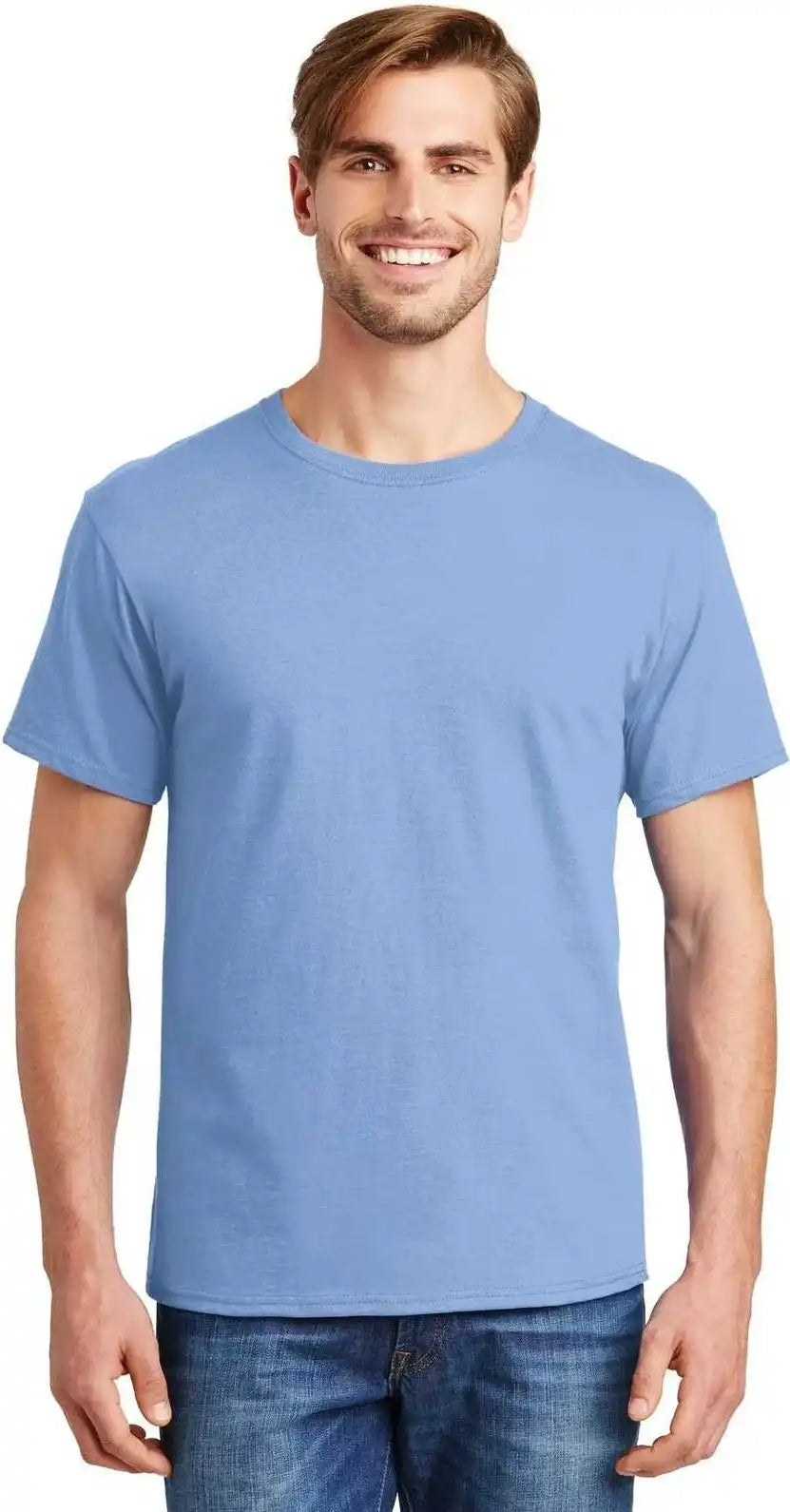 Hanes 5280 Comfortsoft 100% Cotton t Shirt Light Blue