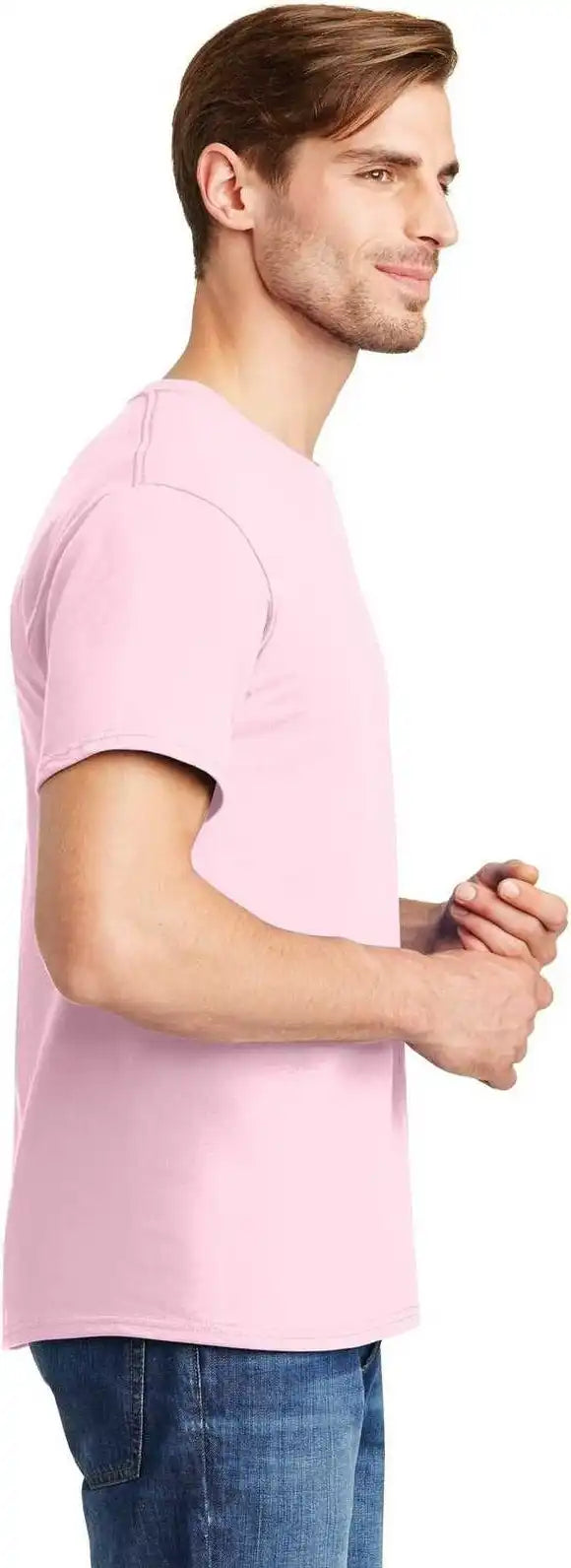 Hanes 5280 Comfortsoft 100% Cotton t Shirt Pale Pink