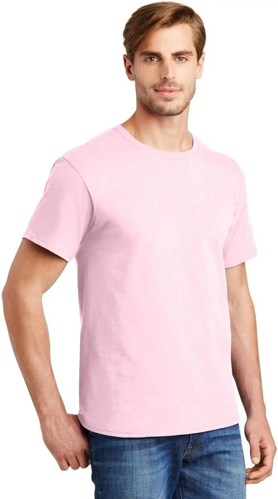 Hanes 5280 Comfortsoft 100% Cotton t Shirt Pale Pink