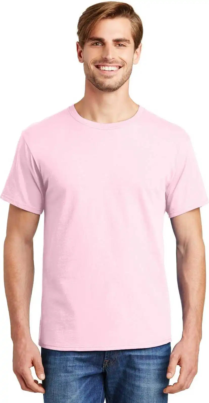 Hanes 5280 Comfortsoft 100% Cotton t Shirt Pale Pink