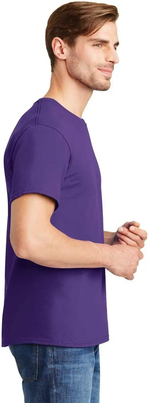 Hanes 5280 Comfortsoft 100% Cotton t Shirt Purple