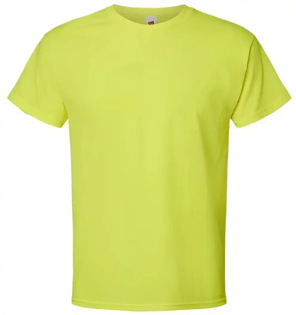 Hanes 5280 Essential t Short Sleeve Shirt Safety Green