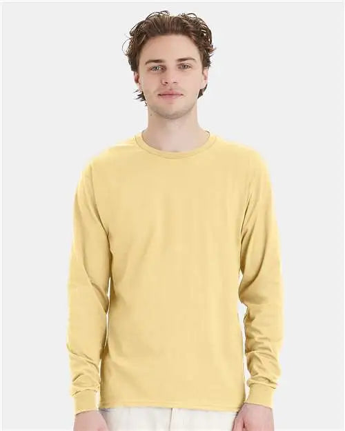 Hanes 5286 Essential-t Long Sleeve T-shirt - Athletic Gold