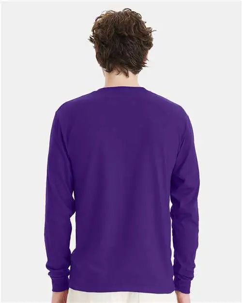 Hanes 5286 Essential-t Long Sleeve T-shirt - Athletic Purple