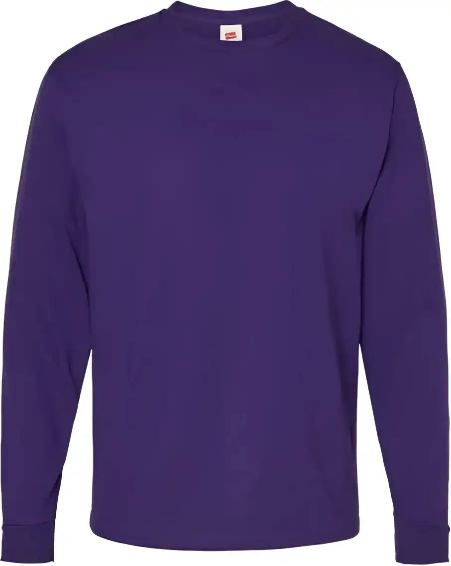 Hanes 5286 Essential-t Long Sleeve T-shirt - Athletic Purple