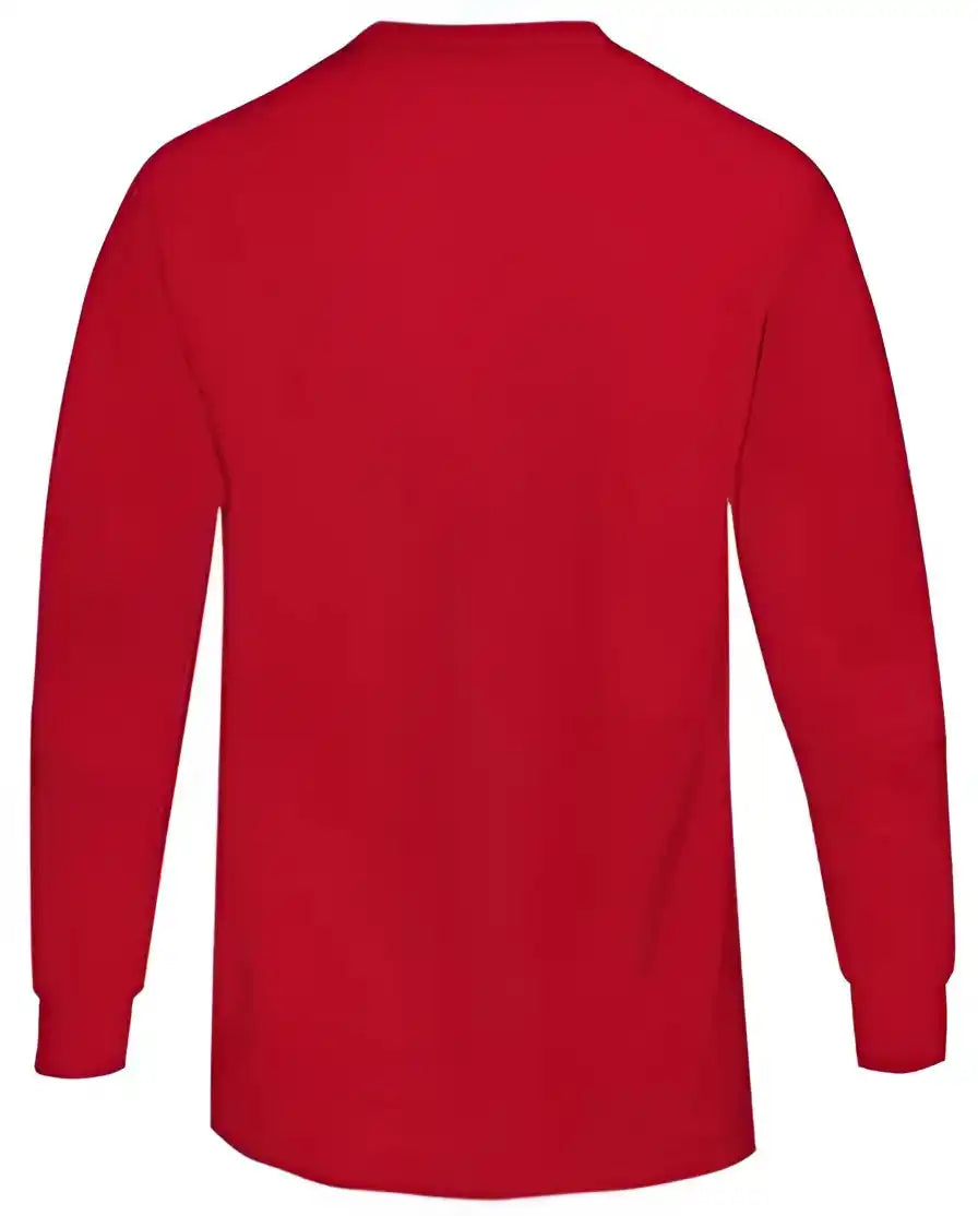 Hanes 5286 Essential t Long Sleeve Shirt Athletic Red