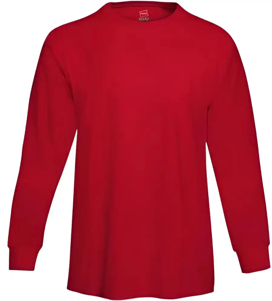 Hanes 5286 Essential t Long Sleeve Shirt Athletic Red