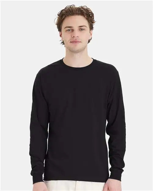 Hanes 5286 Essential-t Long Sleeve T-shirt - Black