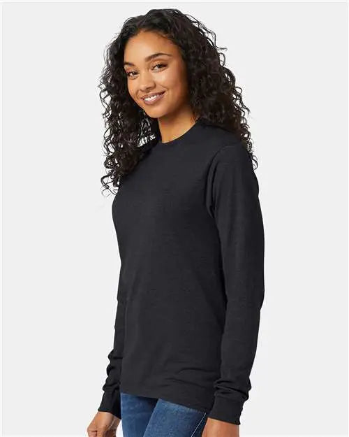 Hanes 5286 Essential-t Long Sleeve T-shirt - Charcoal Heather