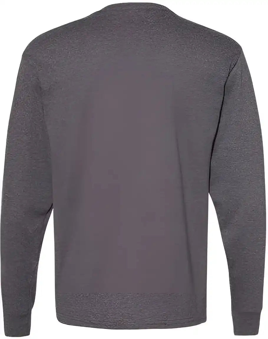 Hanes 5286 Essential-t Long Sleeve T-shirt - Charcoal Heather