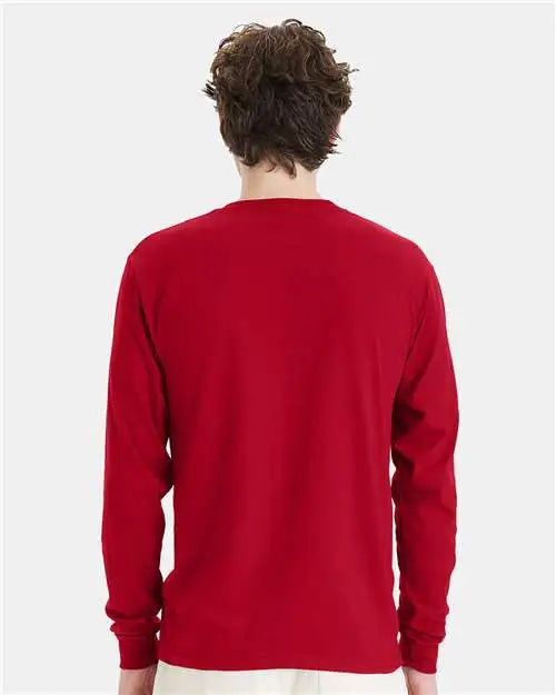 Hanes 5286 Essential-t Long Sleeve T-shirt - Deep Red