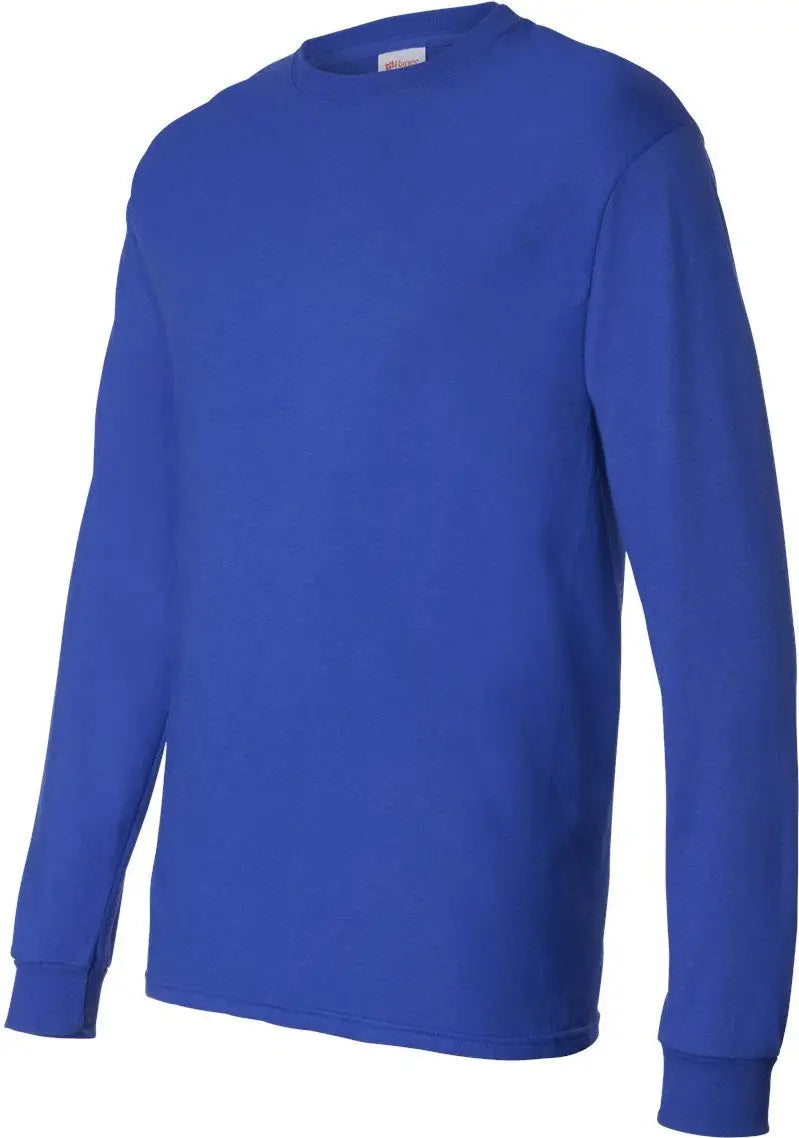 Hanes 5286 Essential-t Long Sleeve T-shirt - Deep Royal - s